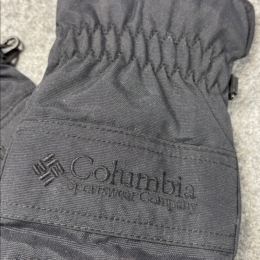 Columbia Black leather palm Insulated fleece lined Gloves small